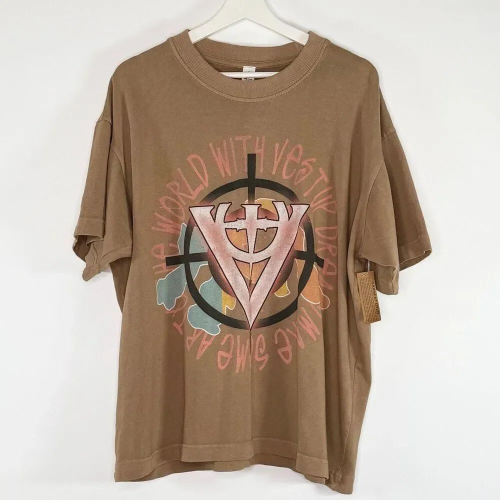 Lane Seven Apparel Oversized Boxy Heavyweight Cotton Graphic Tee Shirt - US Unis